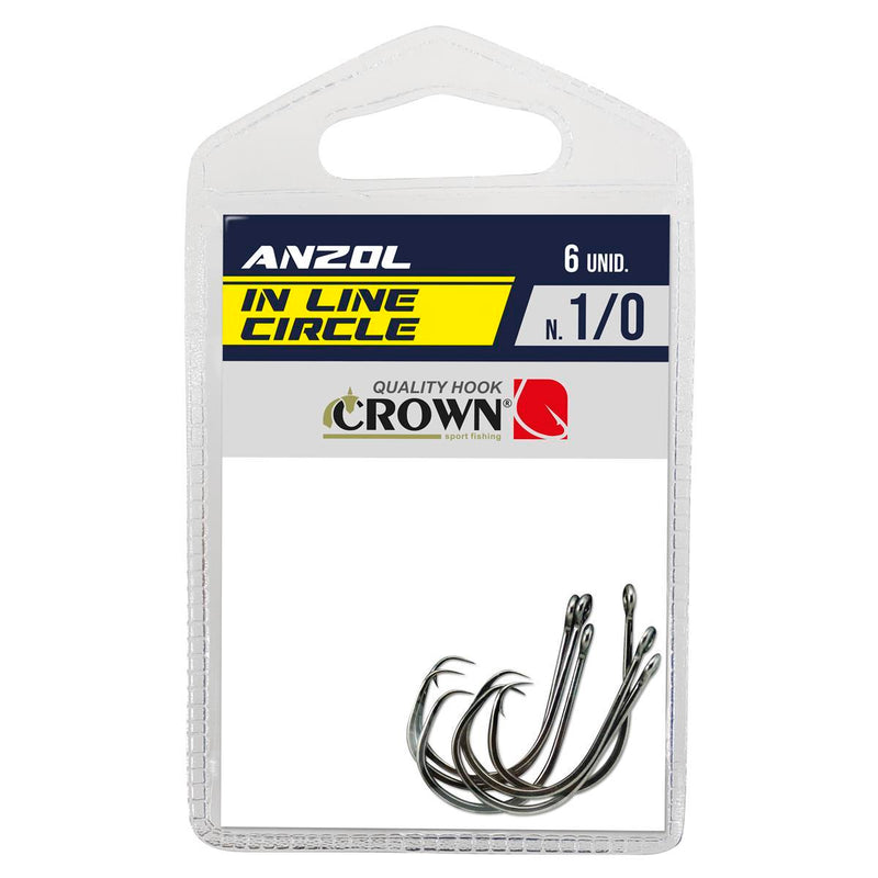 ANZOL IN LINE CIRCLE BLACK 1/0 - CROWN