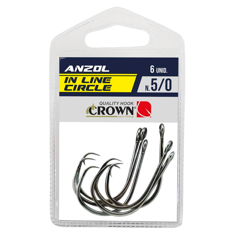 ANZOL IN LINE CIRCLE BLACK 5/0 - CROWN