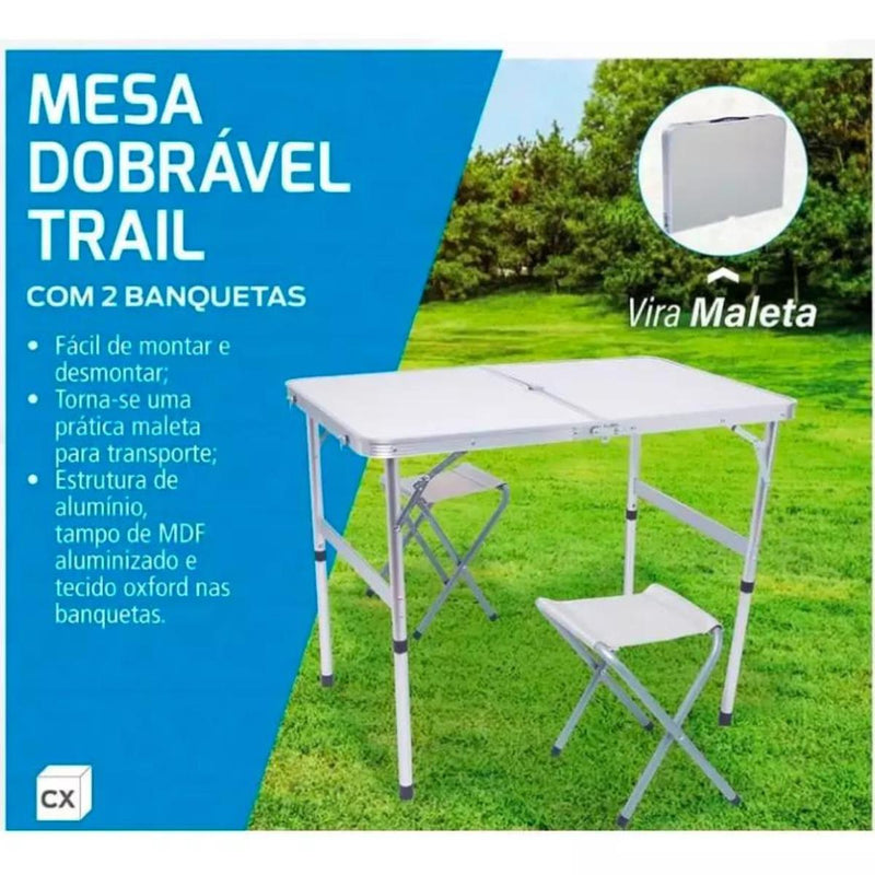 MESA DOBRAVEL COM 2 BANQUETAS - KALA